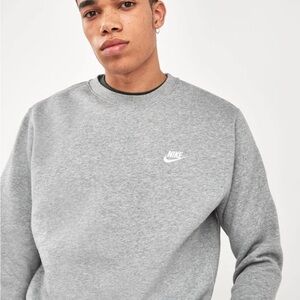 Nike Club Grey Crewneck Sweatshirt - Mens XS